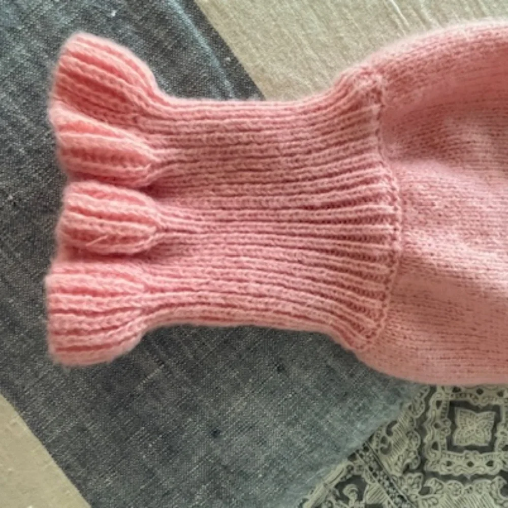 Pink Knit Cardigan Crocheted Strawberry Buttons Sz L/XL Coquette Twee Valentine - Picture 3 of 15